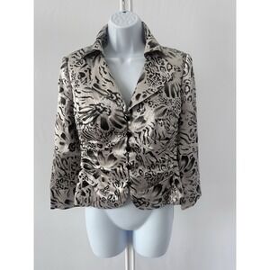 Women's Size: 4 Elegant Silky Animal Print Top by Adrianna Papell (b7)